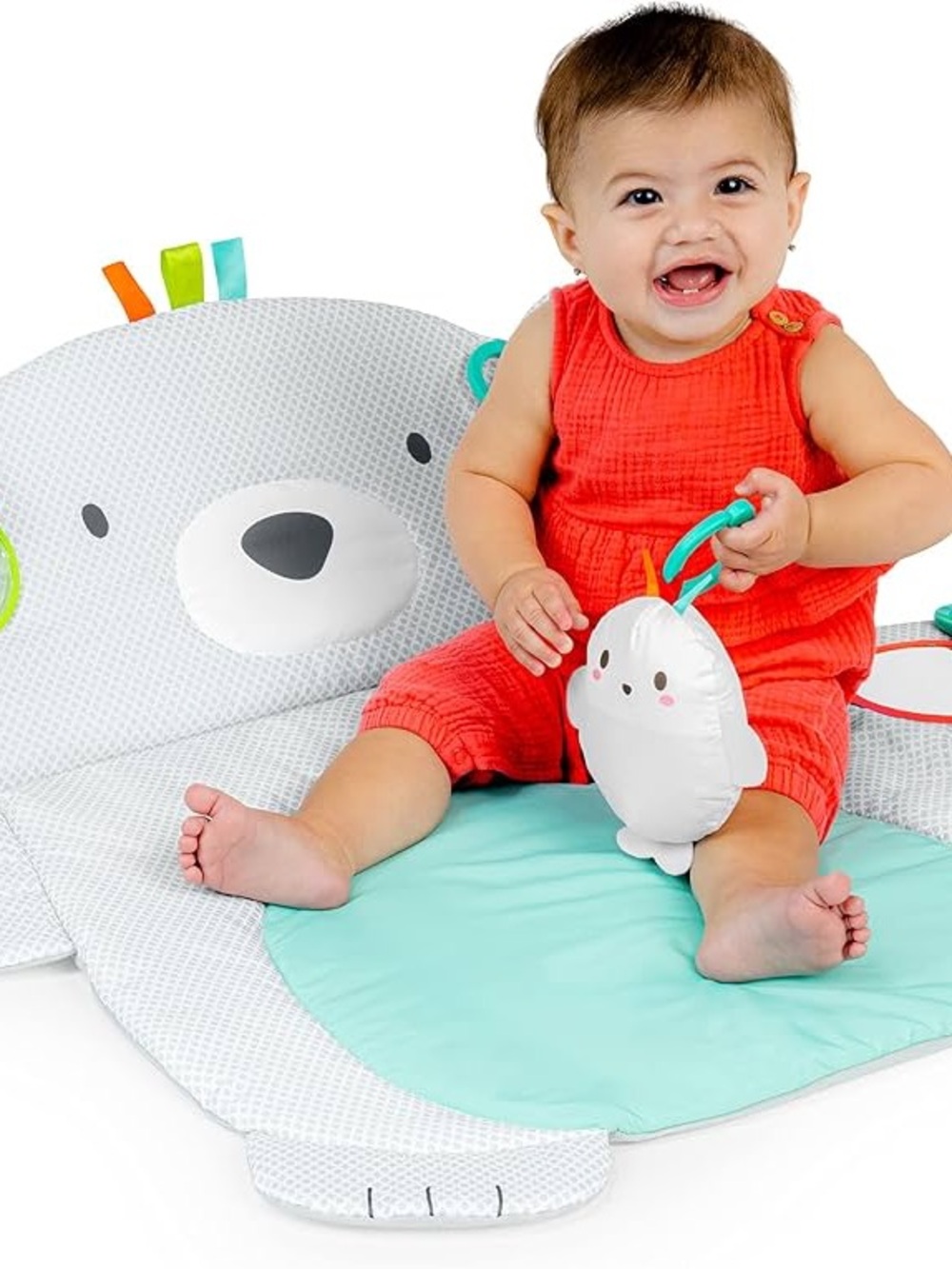 Bright Starts Polar Bear Tummy Time Prop & Play Mat